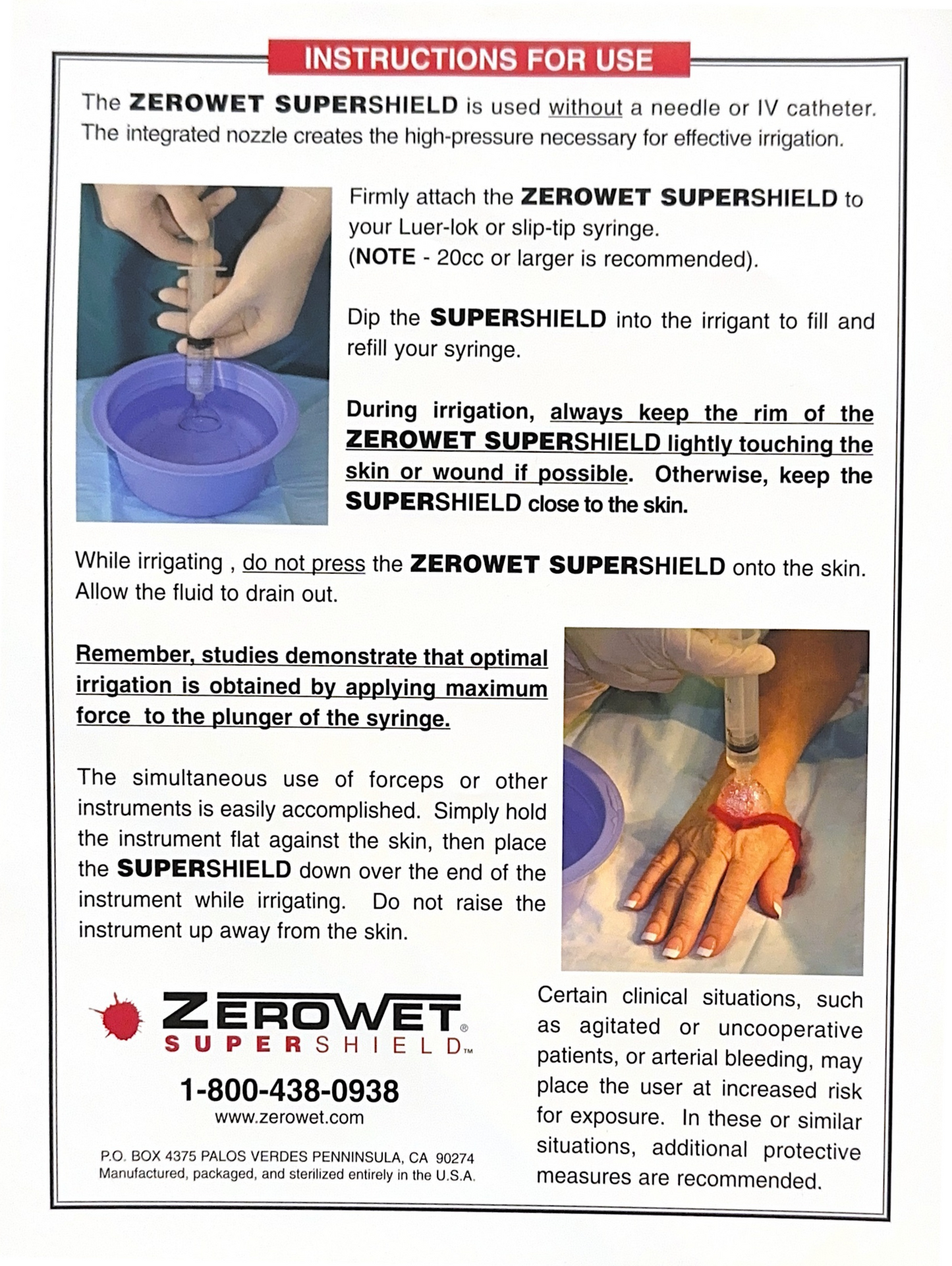 Zerowet SUPERSHIELD - Box of 50 units
